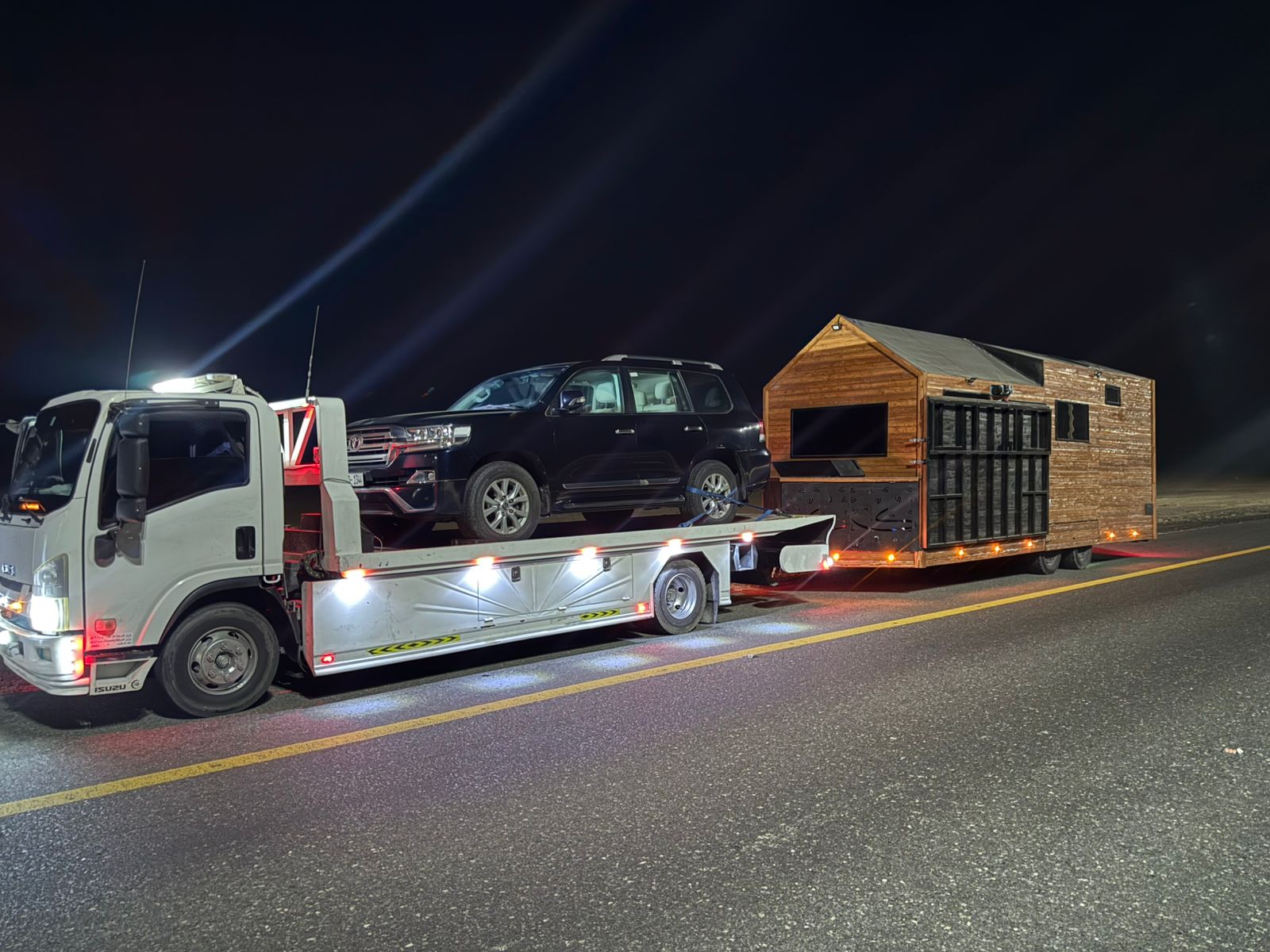 Night vehicle and trailer transport